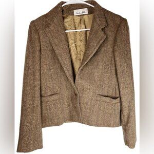 Vintage Austin Hill 100% PURE WOOL‎ 1 Button Lined Blazer with Pockets Size “S”